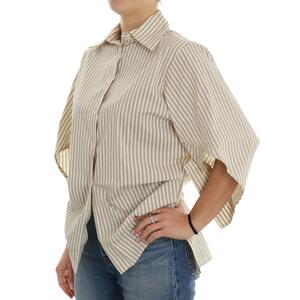 CAMICIA A RIGHE BEIGE